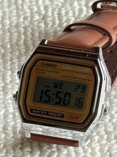 Casio digital watch brown - watch,